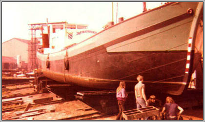 At the shipyard Draaisma in Franeker in 1999